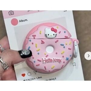 HELLO KITTY DONUT AIR POD HOLDER